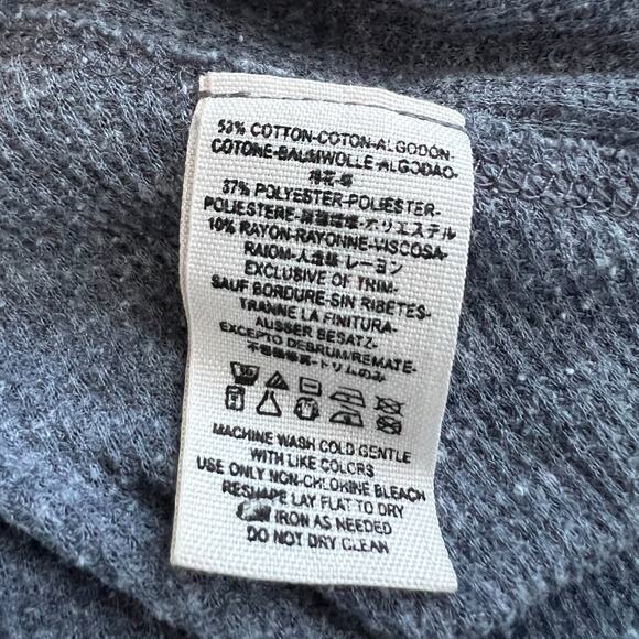 Free People Tunic Top Small Lightweight Waffle Long Sleeve Low Back Gray - Picture 5 of 12